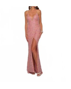 Dave & Johnny Sleeveless Gown - Red
