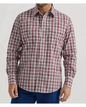 Wrangler Snap Plaid Long Sleeves - Red