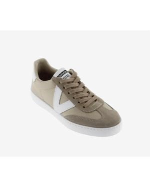 Victoria Berlin Serraje And Nylon Sneakers - Natural