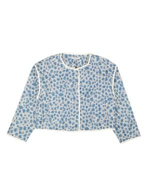 Opening Ceremony Leopard Printed Quilted Jacket - Blue