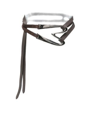 Moschino Chocolate Wrap Design Leather Belt - Brown