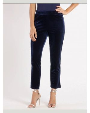 Jude Connally Lucia Stretch Velvet Pants - Blue