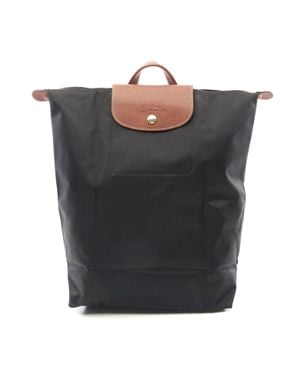 Longchamp Le Pliage Original M Backpack Fabric Leather - Black