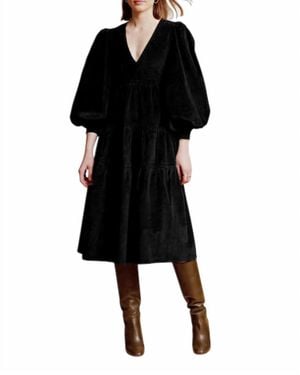 byTiMo Corduroy Midi Dress - Black