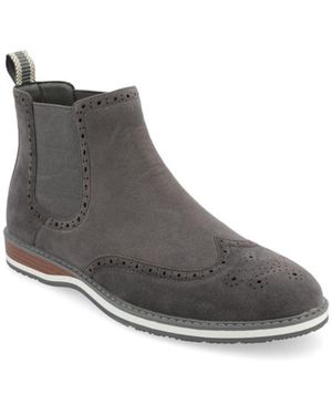 Vance Co. Thorpe Boots Faux Leather Wingtip Ankle Chelsea Zpo3809 - Gray
