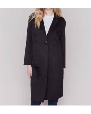 Charlie b Double Face Long Coat - Blue