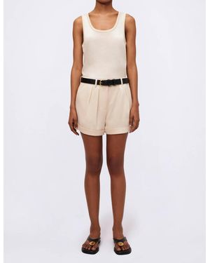 Jonathan Simkhai Devan Pleated Shorts - Natural