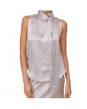 Bella Dahl Scarf Neck Blouse - Purple