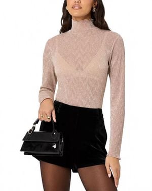 Astr Kyra Long Sleeve Turtleneck Top - Black