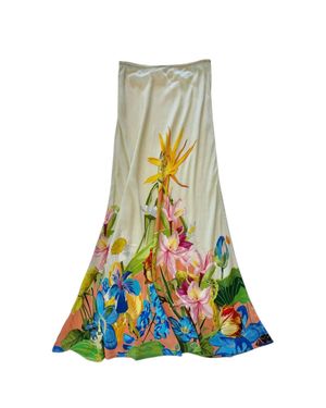 Bl-nk Terza Printed Skirt - White