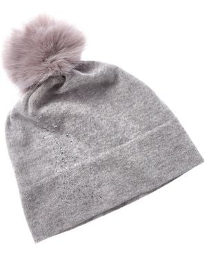 Forte Cashmere Crystal Cashmere Hat - Gray