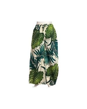 Coradorables Monstera Wide Leg Pants - Green