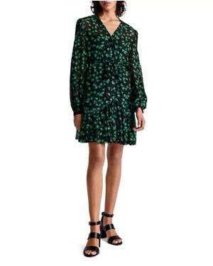 The Kooples Naive Flowers Dress - Green