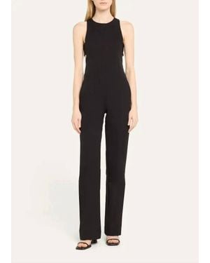 Rivet Utility Fashionista Knit Zip-Front Jumpsuit - Black