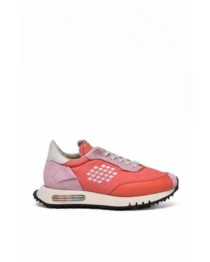 Be Positive Leather/Polyester Sneakers - Pink