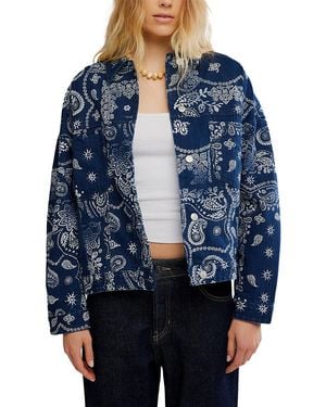 Free People Opal Swing Jacket - Blue