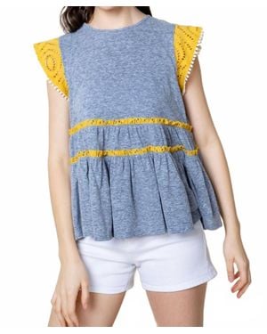Thml Eyed Knit Top - Blue