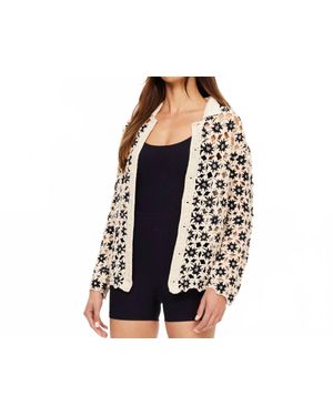 The Upside Luminary Malia Crochet Shirt - Black