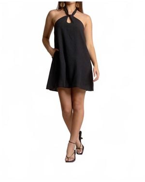 Elan Lucia Flowy Halter Dress - Black