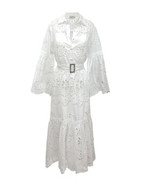 Miss June Ruby Long Dress - White