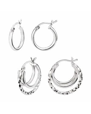 Gold & Honey Rhodium-Plated Earrings - Metallic
