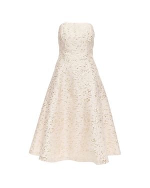 Ted Baker Tux Langley Acetate Blend Jacquard Strapless Dress - Natural