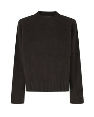 Soeur Chocolate Will Cropped Merino Wool Sweater - Black