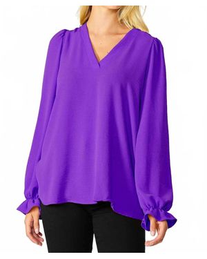 Fsl Apparel Regal Gal Blouse - Purple