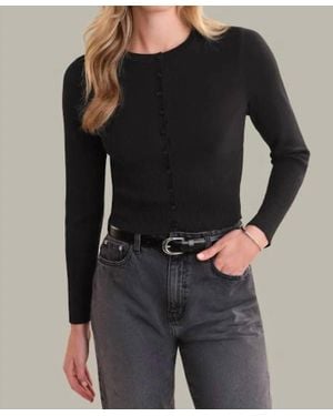 525 America Anne High Rib Waist Cardigan - Black