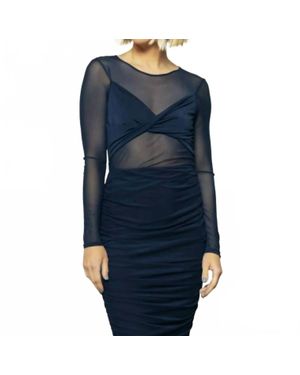 Nightcap Mesh Twist Dress - Blue