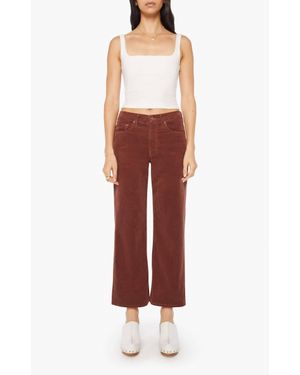 Mother Mid Rise Maven Ankle Jeans - Red
