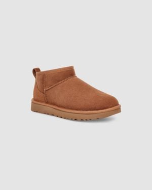 UGG Classic Ultra Mini 1116109-Che Chestnut Suede Ankle Boots Ham571 - Brown