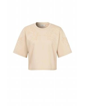 Riviera Sequin Embellishment T Shirt - Natural