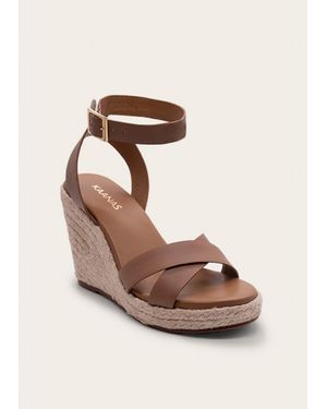 Kaanas Abelia Wedge Sandal - Natural