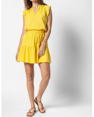 Lilla P Split Neck Top - Yellow