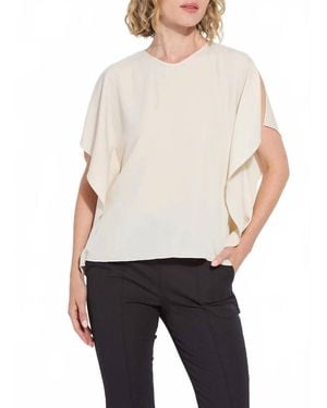 Lyssé Carmen V-Neck Scarf Top - White