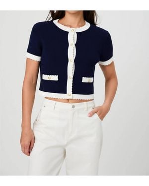 French Connection Bennet Rib Knit Top - Blue