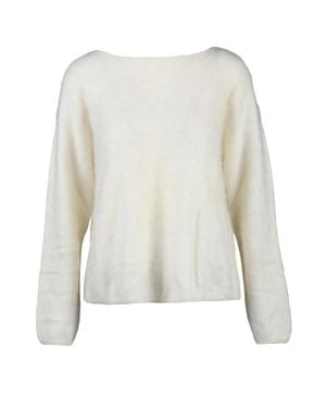 Kangra Cashmere Crew Neck Sweater - White