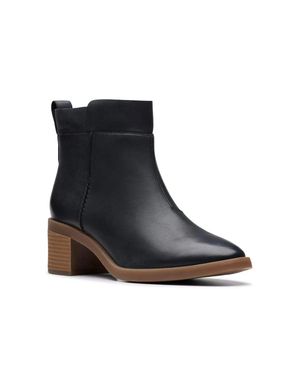 Clarks Lileigh Charm 26179631 Boots Leather Ankle Bootie Ver823 - Black