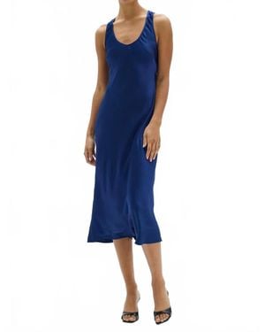 Raquel Allegra Valentina Midi Dress - Blue