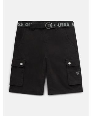 Guess Karter Ripstop Cargo Shorts (7-16) - Black