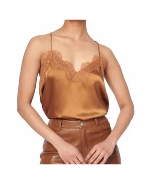 Cami NYC Racer Charmeuse Cami Top - Black