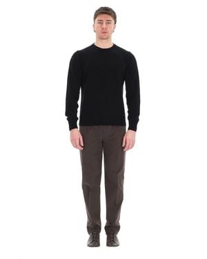Herno Wool Crewneck Sweater - Black