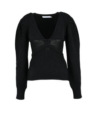 IRO Ribbed V-Neck Sweater - Black