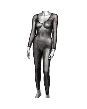 CalExotics Radiance Crotchless Full Body Suit - Black