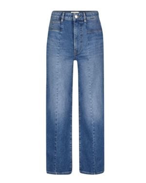 Warp & Weft Knit Wide Leg Jeans - Blue