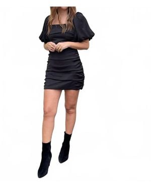 Crescent Slip Into Satin Mini Dress - Blue