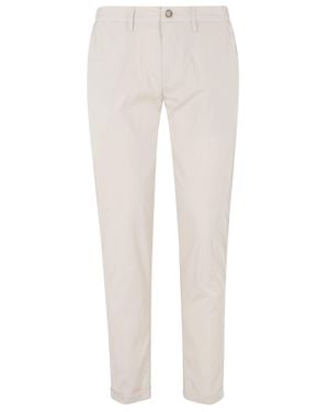Re-hash Cotton-Blend Elastic Waist Stretch Poplin Chino Pants - White