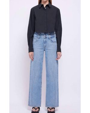 Jonathan Simkhai Renata Cropped Shirt - Blue