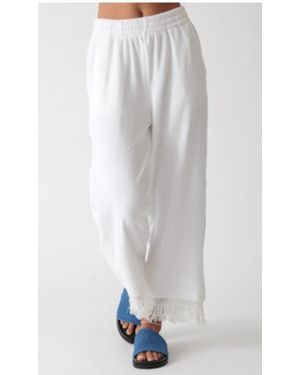 Electric and Rose Ibiza Fringe Pant - White
